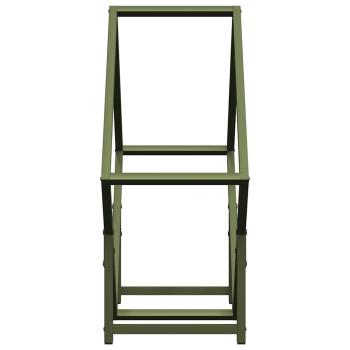 Brennholzregal Olivgrün 60x25x60 cm Kaltgewalzter Stahl