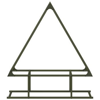 Brennholzregal Olivgrün 80x25x90 cm Kaltgewalzter Stahl