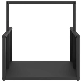 Brennholzregal Schwarz 40x40x40 cm Kaltgewalzter Stahl