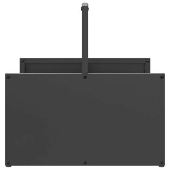 Brennholzregal Schwarz 40x40x40 cm Kaltgewalzter Stahl