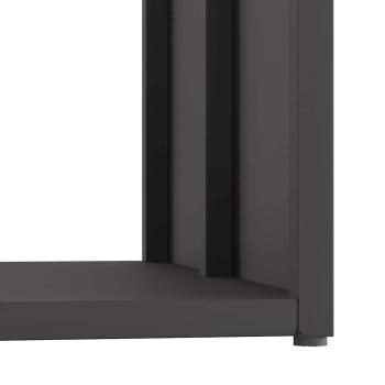 Brennholzregal Schwarz 40x40x40 cm Kaltgewalzter Stahl