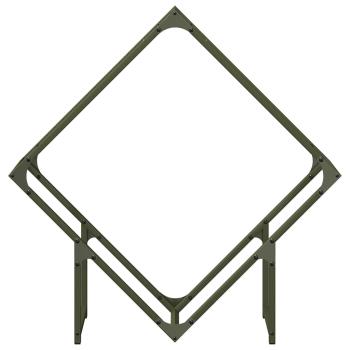 Brennholzregal Olivgrün 80x25x80 cm Kaltgewalzter Stahl