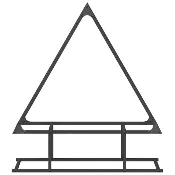 Brennholzregal Schwarz 80x25x90 cm Kaltgewalzter Stahl