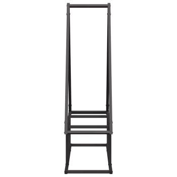 Brennholzregal Schwarz 80x25x90 cm Kaltgewalzter Stahl