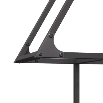 Brennholzregal Schwarz 80x25x90 cm Kaltgewalzter Stahl