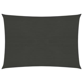ARDEBO.de - Sonnensegel 160 g/m² Anthrazit 4x5 m HDPE