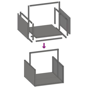 Brennholzregal Olivgrün 40x40x40 cm Kaltgewalzter Stahl