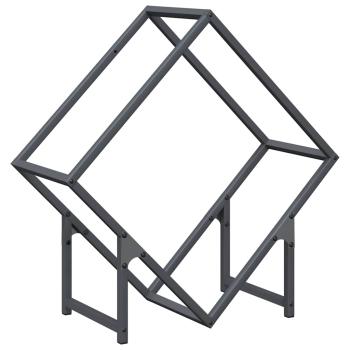 Brennholzregal Anthrazit 60x25x60 cm Kaltgewalzter Stahl