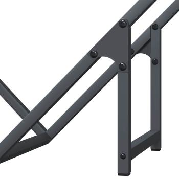 Brennholzregal Anthrazit 60x25x60 cm Kaltgewalzter Stahl