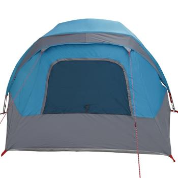 Campingzelt 4 Personen Blau Wasserdicht