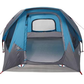 Campingzelt 4 Personen Blau Wasserdicht