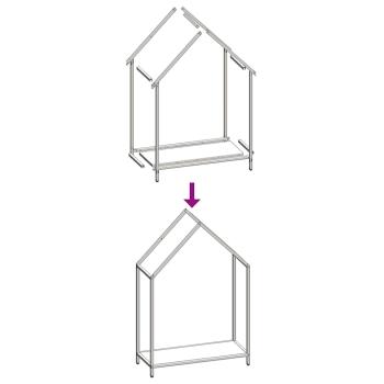 Brennholzregal Olivgrün 60x25x90 cm Kaltgewalzter Stahl
