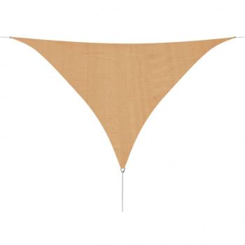 ARDEBO.de - Sonnensegel HDPE Dreieckig 5x5x5 m Beige
