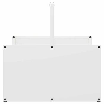 Brennholzregal Weiß 40x40x40 cm Kaltgewalzter Stahl