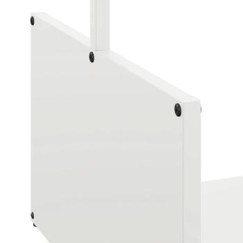 Brennholzregal Weiß 40x40x40 cm Kaltgewalzter Stahl