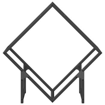 Brennholzregal Schwarz 60x25x60 cm Kaltgewalzter Stahl