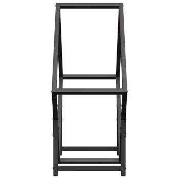 Brennholzregal Schwarz 60x25x60 cm Kaltgewalzter Stahl