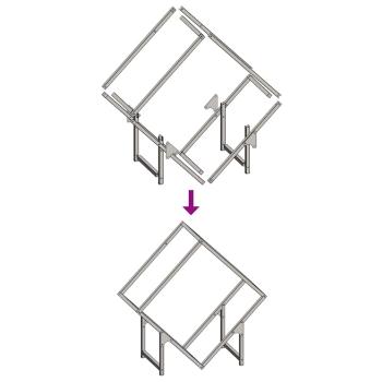 Brennholzregal Schwarz 60x25x60 cm Kaltgewalzter Stahl