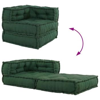 Pouf Modular Grün 70x70x54 cm Stoff