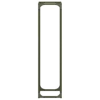 Brennholzregal Olivgrün 25x25x100 cm Kaltgewalzter Stahl