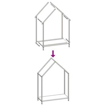 Brennholzregal Anthrazit 60x25x90 cm Kaltgewalzter Stahl