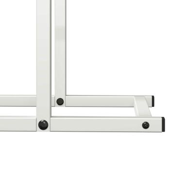 Brennholzregal Weiß 80x25x90 cm Kaltgewalzter Stahl