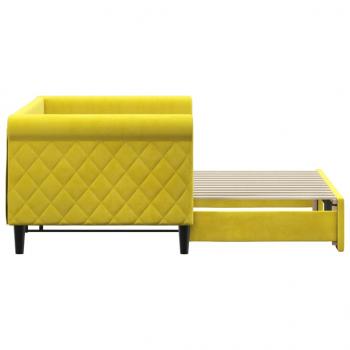 Tagesbett Ausziehbar Gelb 80x200 cm Samt