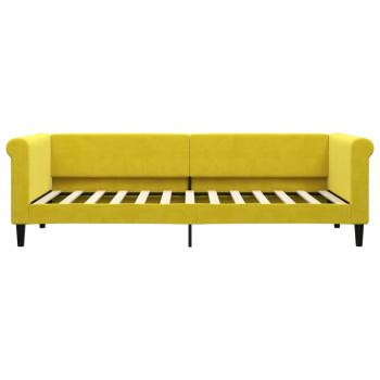Tagesbett Ausziehbar Gelb 80x200 cm Samt