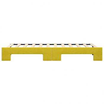 Tagesbett Ausziehbar Gelb 80x200 cm Samt