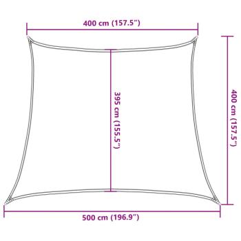 Sonnensegel 160 g/m² Beige 4/5x4 m HDPE