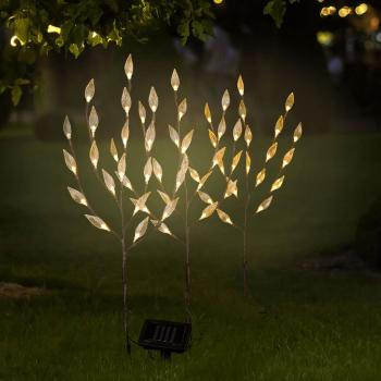 HI LED-Strauch Solar 50 cm Transparent und Braun