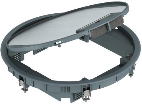 ARDEBO.de OBO Bettermann GESR9 U 7011 Geräteeinsatz für Unimontage, mit Griffbügel, rund, Ø324x61mm, Kunststoff, eisengrau (7405528)
