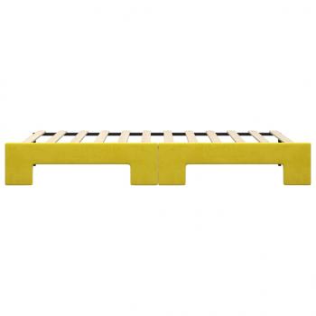 Tagesbett Ausziehbar Gelb 90x200 cm Samt