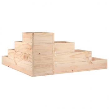Pflanzentreppe 4 Stufen 80,5x79x36 cm Massivholz Kiefer