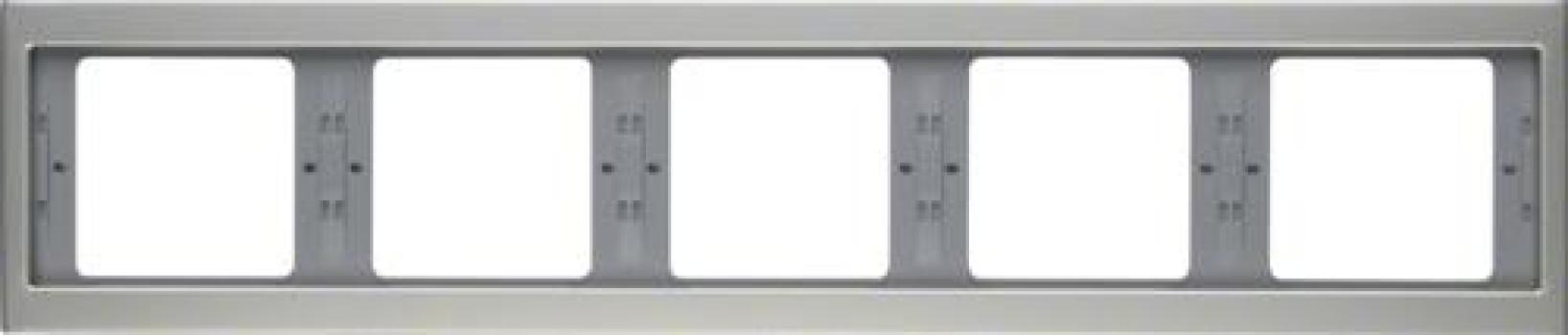 ARDEBO.de Berker 13937004 Rahmen, 5fach, waagerecht, K.5, Edelstahl, Metall mattiert