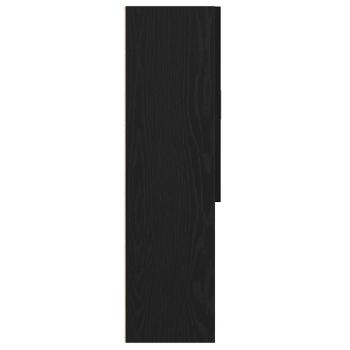 Waschmaschinenschrank Schwarz Eichen-Optik 70,5x25,5x90 cm