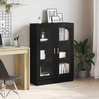 ARDEBO.de - Bücherschrank Schwarz Eichen-Optik 82,5x30,5x115 cm