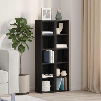 ARDEBO.de - CD-Regale 2Stk. Schwarz Eichen-Optik 21x16x93,5cm Holzwerkstoff