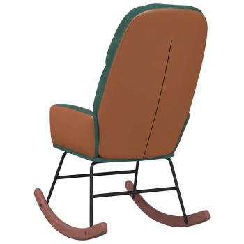Schaukelstuhl Dunkelgrün Samt