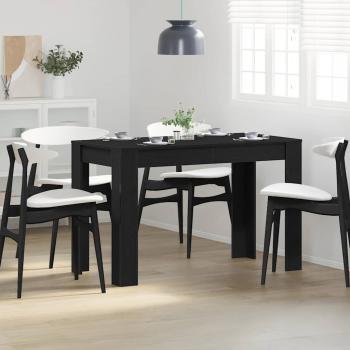 ARDEBO.de - Esstisch Schwarz Eichen-Optik 120x60x76 cm Holzwerkstoff