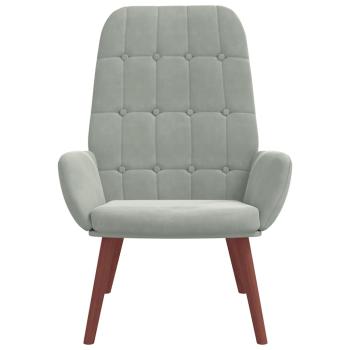 Relaxsessel Hellgrau Samt