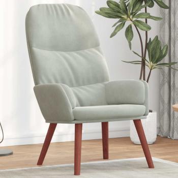 Relaxsessel Hellgrau Samt