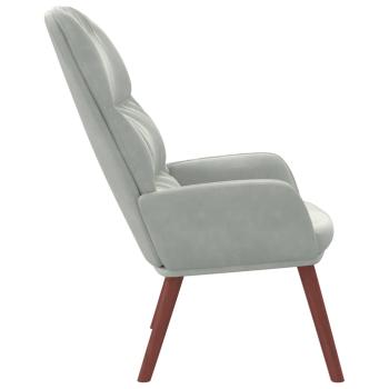 Relaxsessel Hellgrau Samt