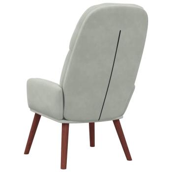 Relaxsessel Hellgrau Samt