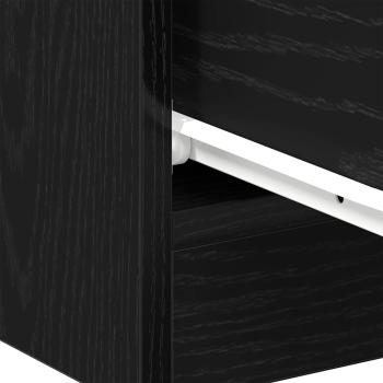 Nachttische 2Stk. Schwarz Eichen-Optik 40x30x40cm Holzwerkstoff