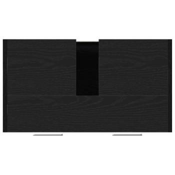 Waschbeckenunterschrank Schwarz Eichen-Optik 60x33x60 cm