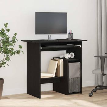 ARDEBO.de - Schreibtisch Schwarz Eichen-Optik 80x45x74 cm Holzwerkstoff