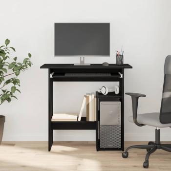 Schreibtisch Schwarz Eichen-Optik 80x45x74 cm Holzwerkstoff
