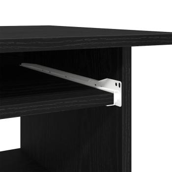 Schreibtisch Schwarz Eichen-Optik 80x45x74 cm Holzwerkstoff