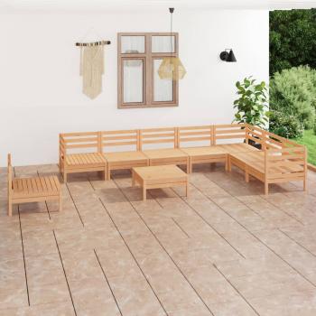 ARDEBO.de - 9-tlg. Garten-Lounge-Set Massivholz Kiefer